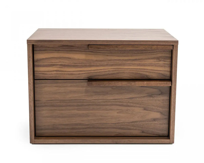 18" Wood Two Drawer Nightstand Homeroots Bed & Bath