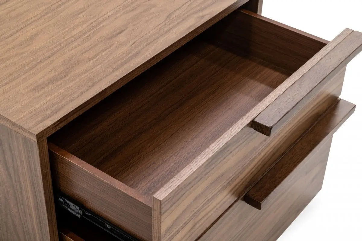 18" Wood Two Drawer Nightstand Homeroots Bed & Bath