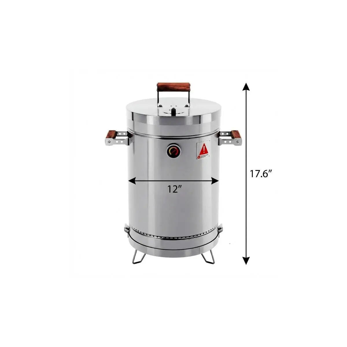 18" X 12" Silver Stainless Steel Portable Smoker Barrel Homeroots Outdoor