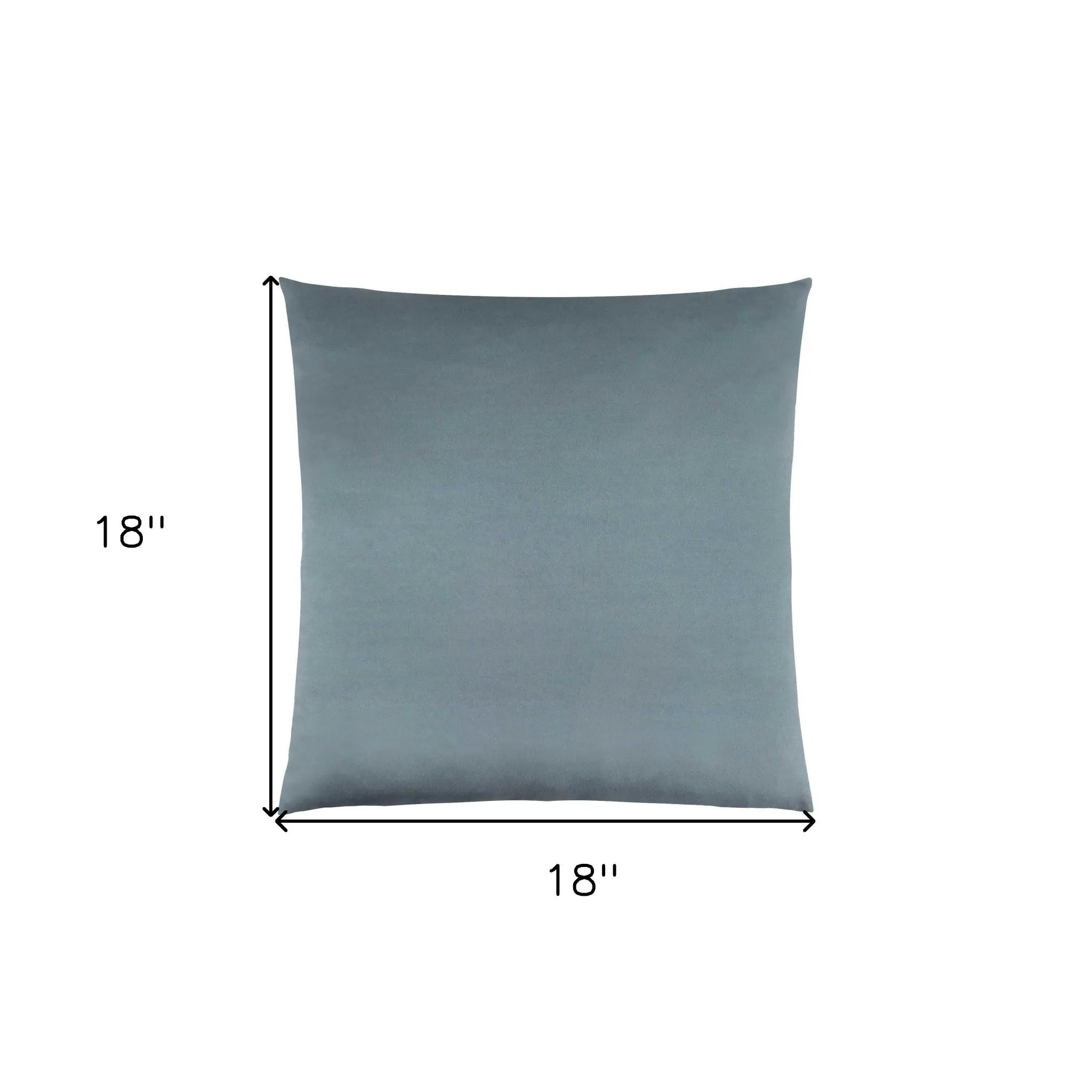 18" X 18" Blue Polyester Zippered Pillow Homeroots Home Decor
