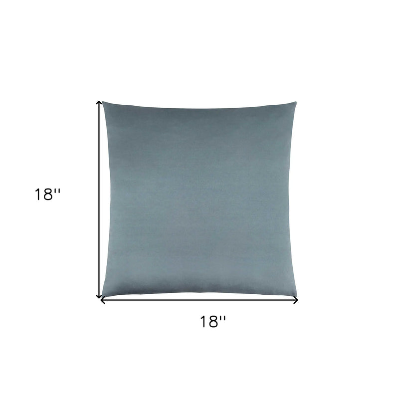 18" X 18" Blue Polyester Zippered Pillow Homeroots Home Decor
