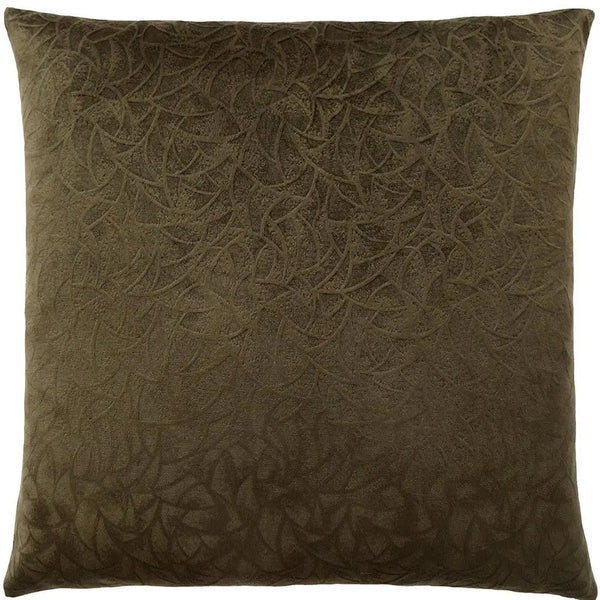 18" X 18" Dark Green Velvet Polyester Floral Zippered Pillow Homeroots Home Decor