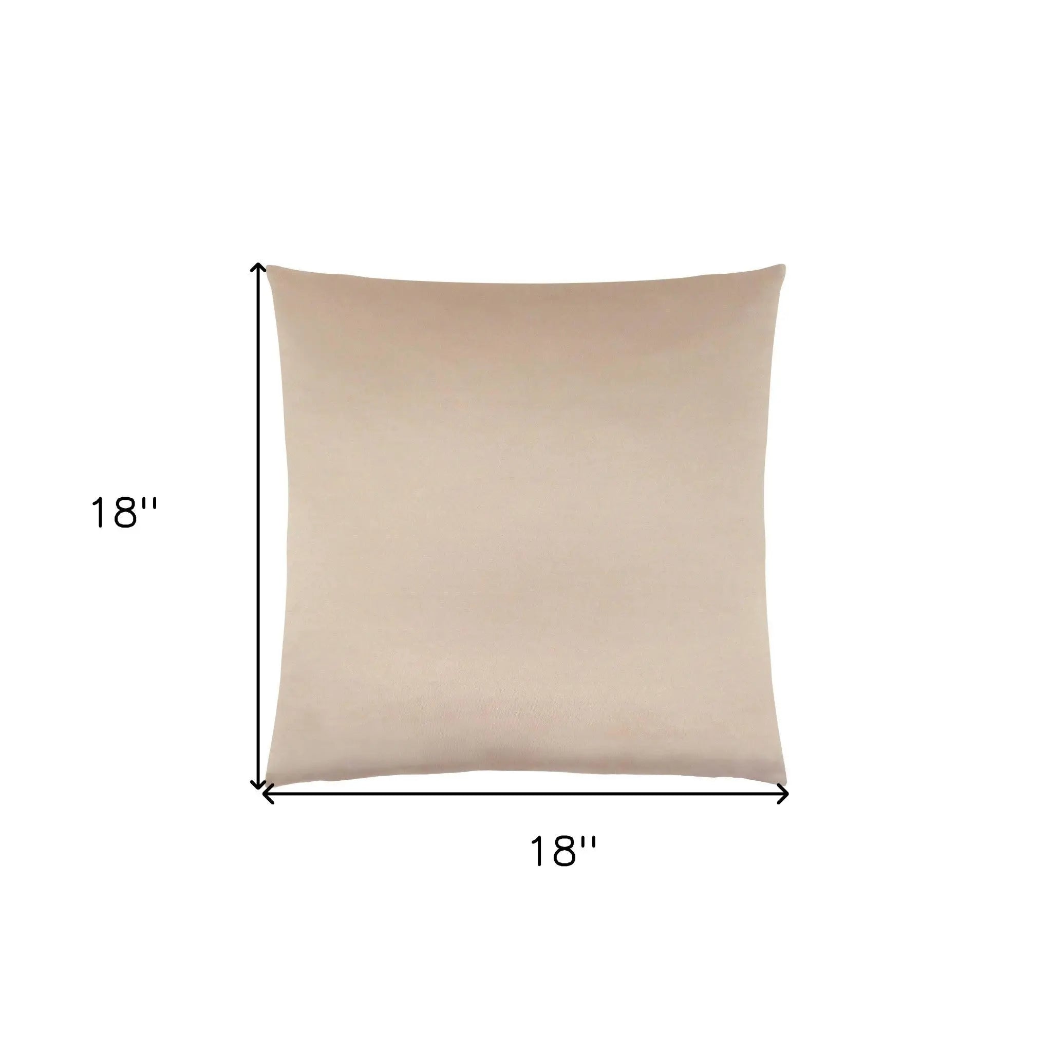 18" X 18" Gold Polyester Zippered Pillow Homeroots Home Decor