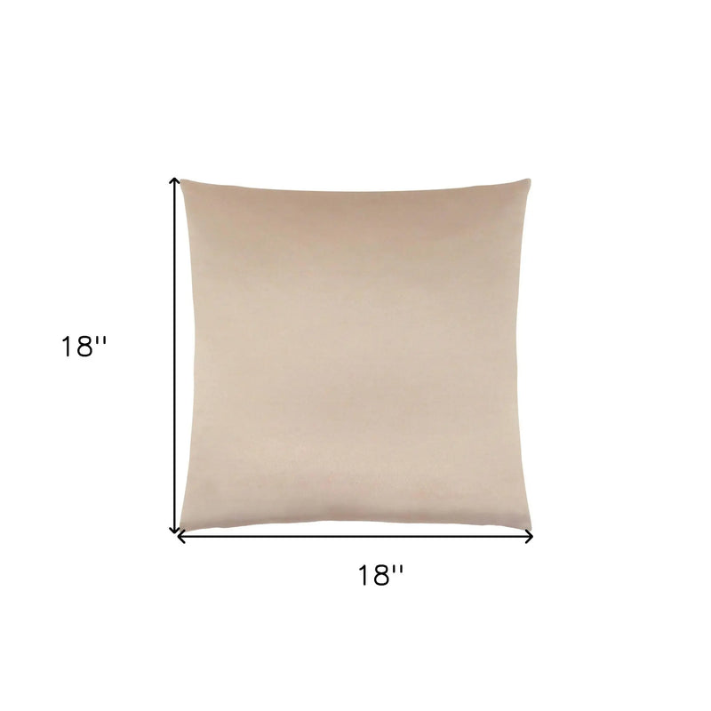 18" X 18" Gold Polyester Zippered Pillow Homeroots Home Decor