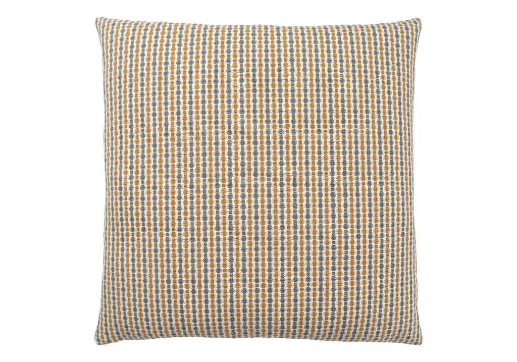 18" X 18" Gray and Gold Polyester Striped Zippered Pillow Homeroots Home Decor