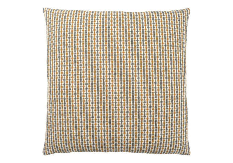18" X 18" Gray and Gold Polyester Striped Zippered Pillow Homeroots Home Decor