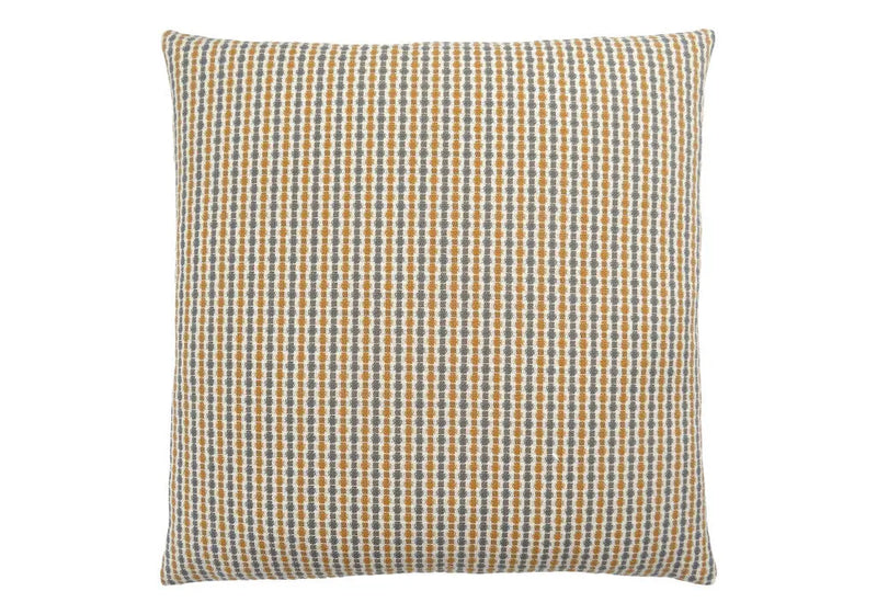 18" X 18" Gray and Gold Polyester Striped Zippered Pillow Homeroots Home Decor