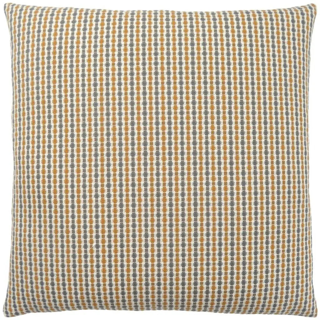 18" X 18" Gray and Gold Polyester Striped Zippered Pillow Homeroots Home Decor
