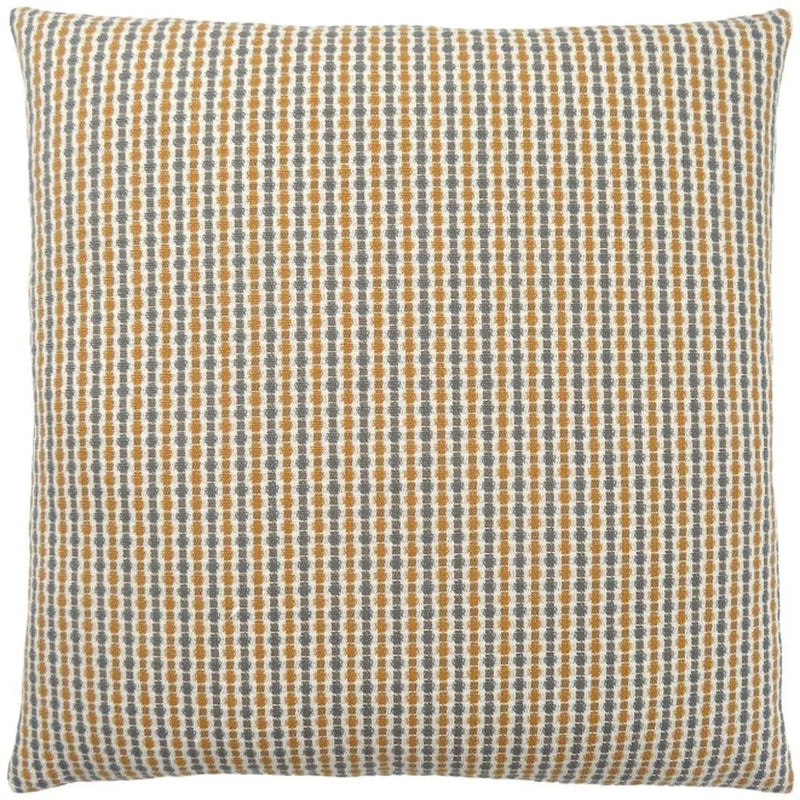 18" X 18" Gray and Gold Polyester Striped Zippered Pillow Homeroots Home Decor