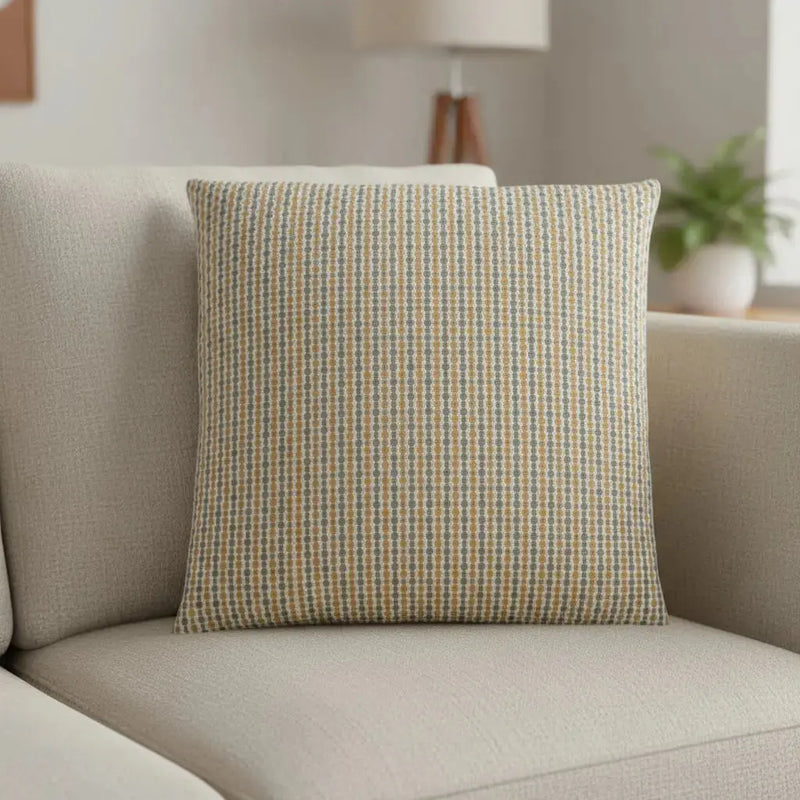 18" X 18" Gray and Gold Polyester Striped Zippered Pillow Homeroots Home Decor