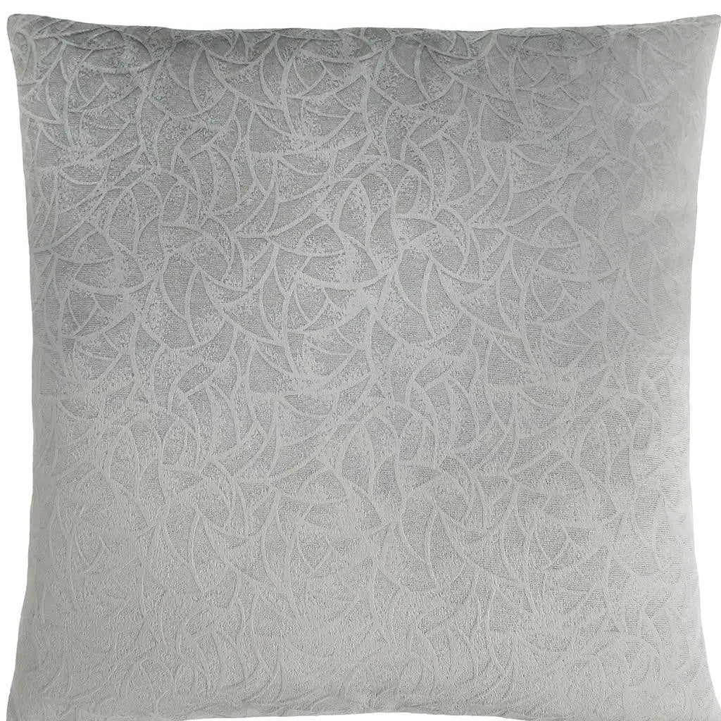 18" X 18" Light Gray Velvet Polyester Abstract Zippered Pillow Homeroots Home Decor