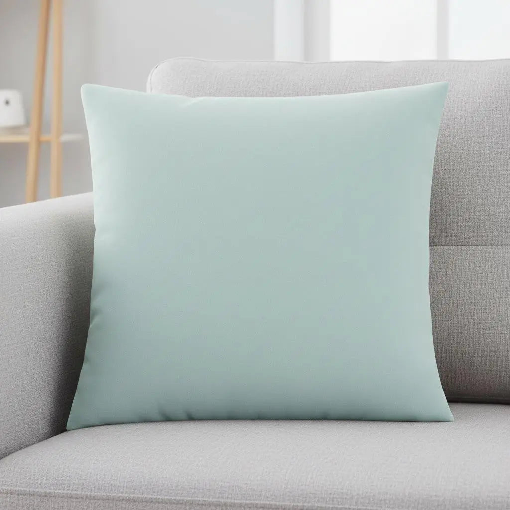 18" X 18" Mint Green Polyester Zippered Pillow Homeroots Home Decor