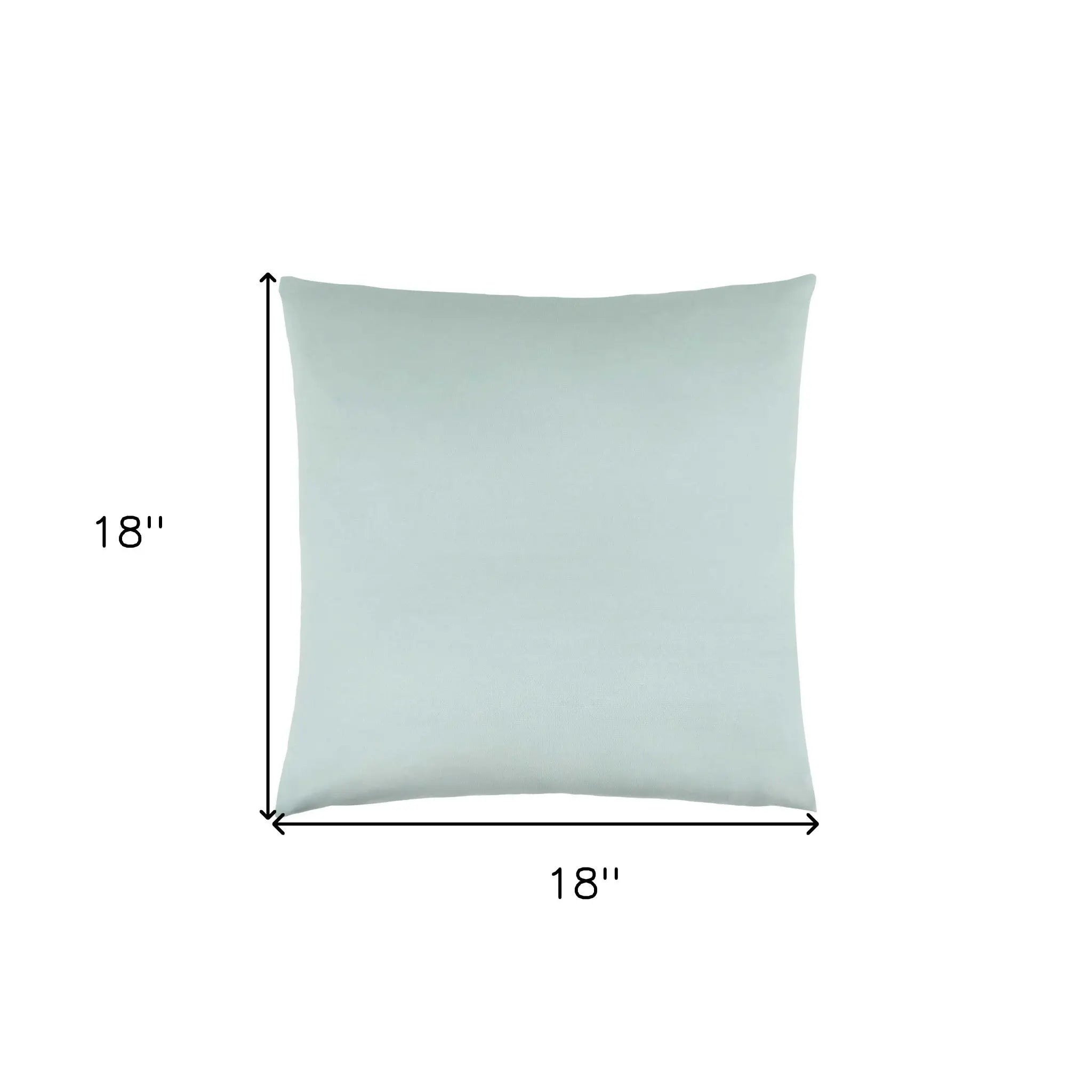 18" X 18" Mint Green Polyester Zippered Pillow Homeroots Home Decor