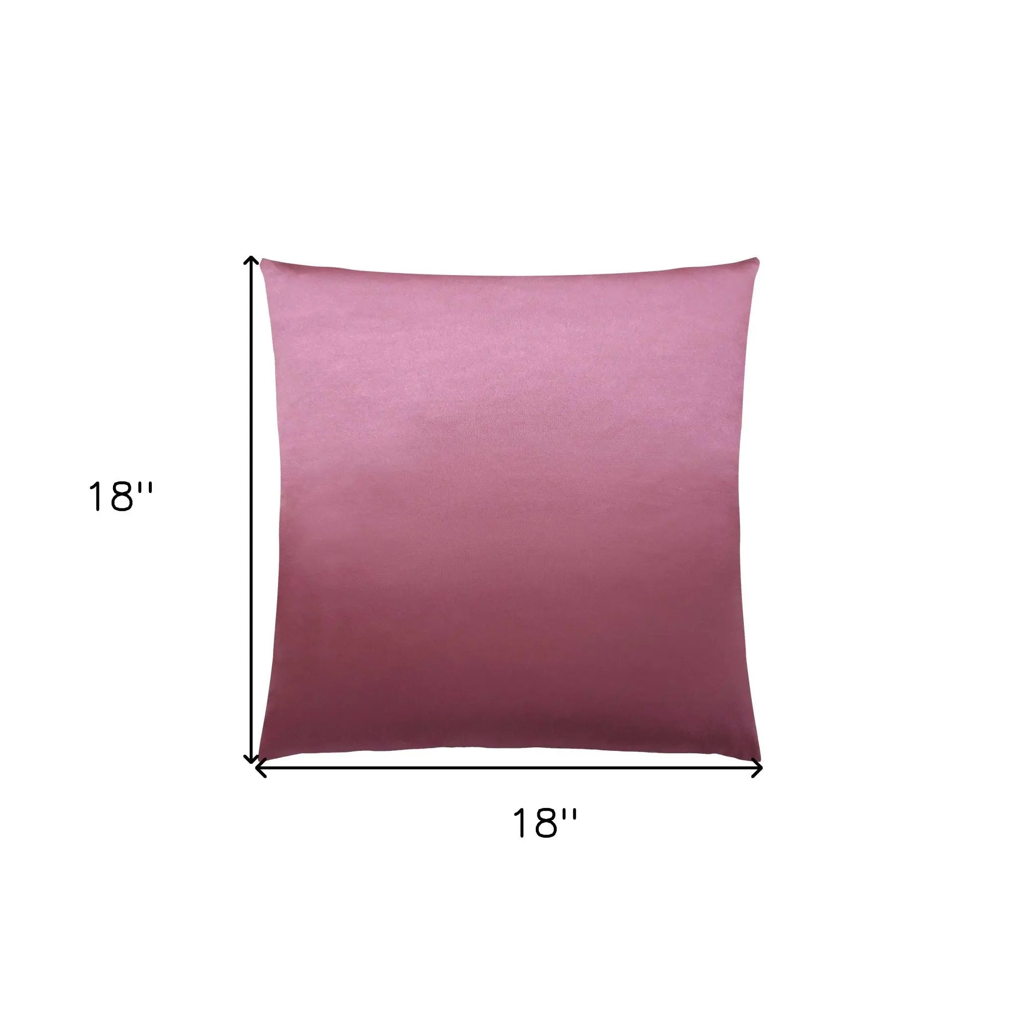 18" X 18" Pink Polyester Zippered Pillow Homeroots Home Decor