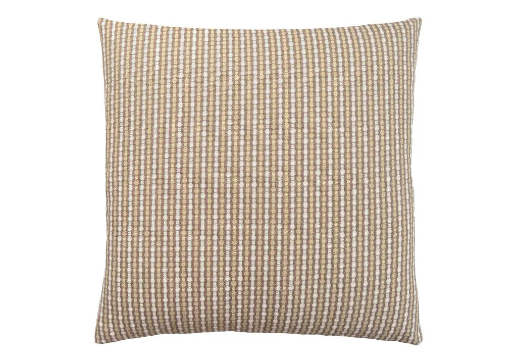 18" X 18" Taupe Polyester Striped Zippered Pillow Homeroots Home Decor