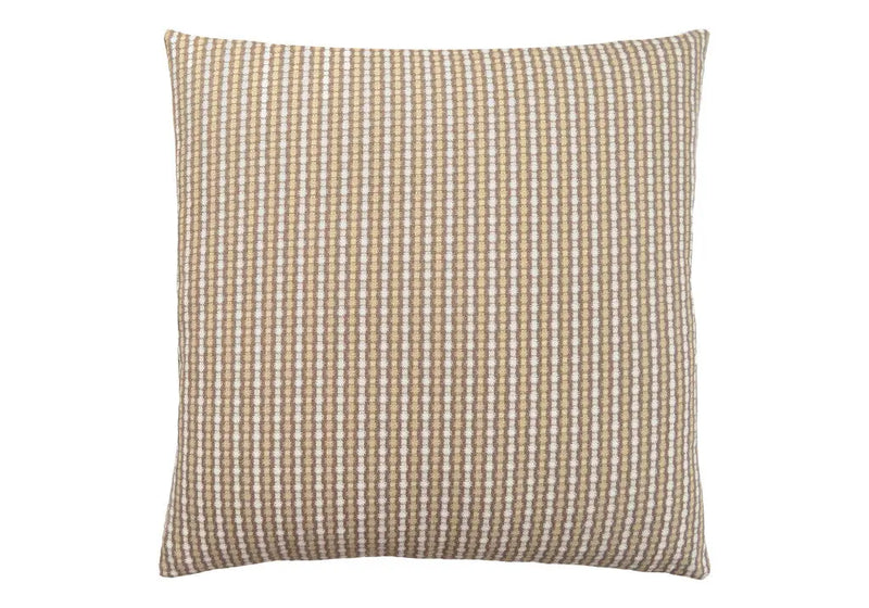 18" X 18" Taupe Polyester Striped Zippered Pillow Homeroots Home Decor