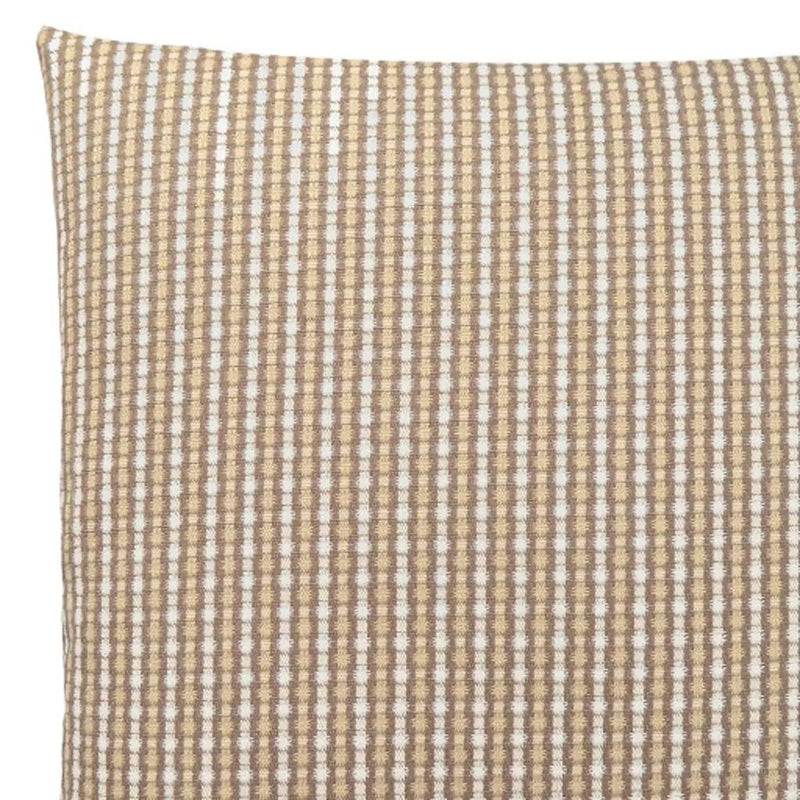 18" X 18" Taupe Polyester Striped Zippered Pillow Homeroots Home Decor