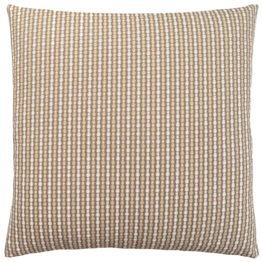 18" X 18" Taupe Polyester Striped Zippered Pillow Homeroots Home Decor