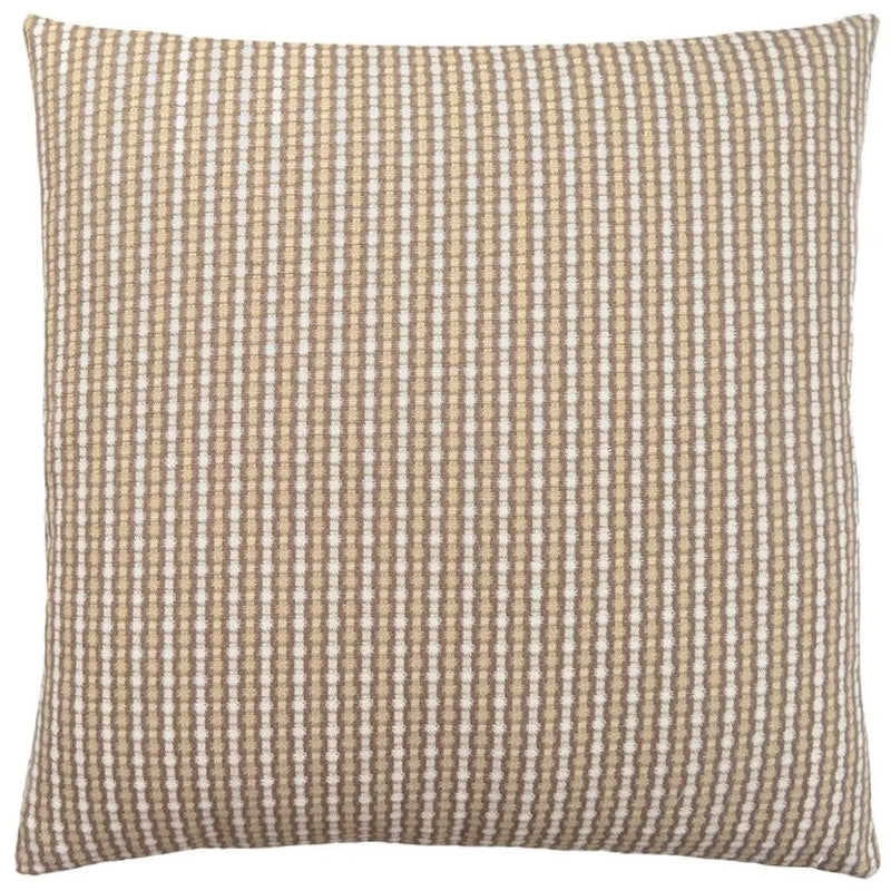 18" X 18" Taupe Polyester Striped Zippered Pillow Homeroots Home Decor