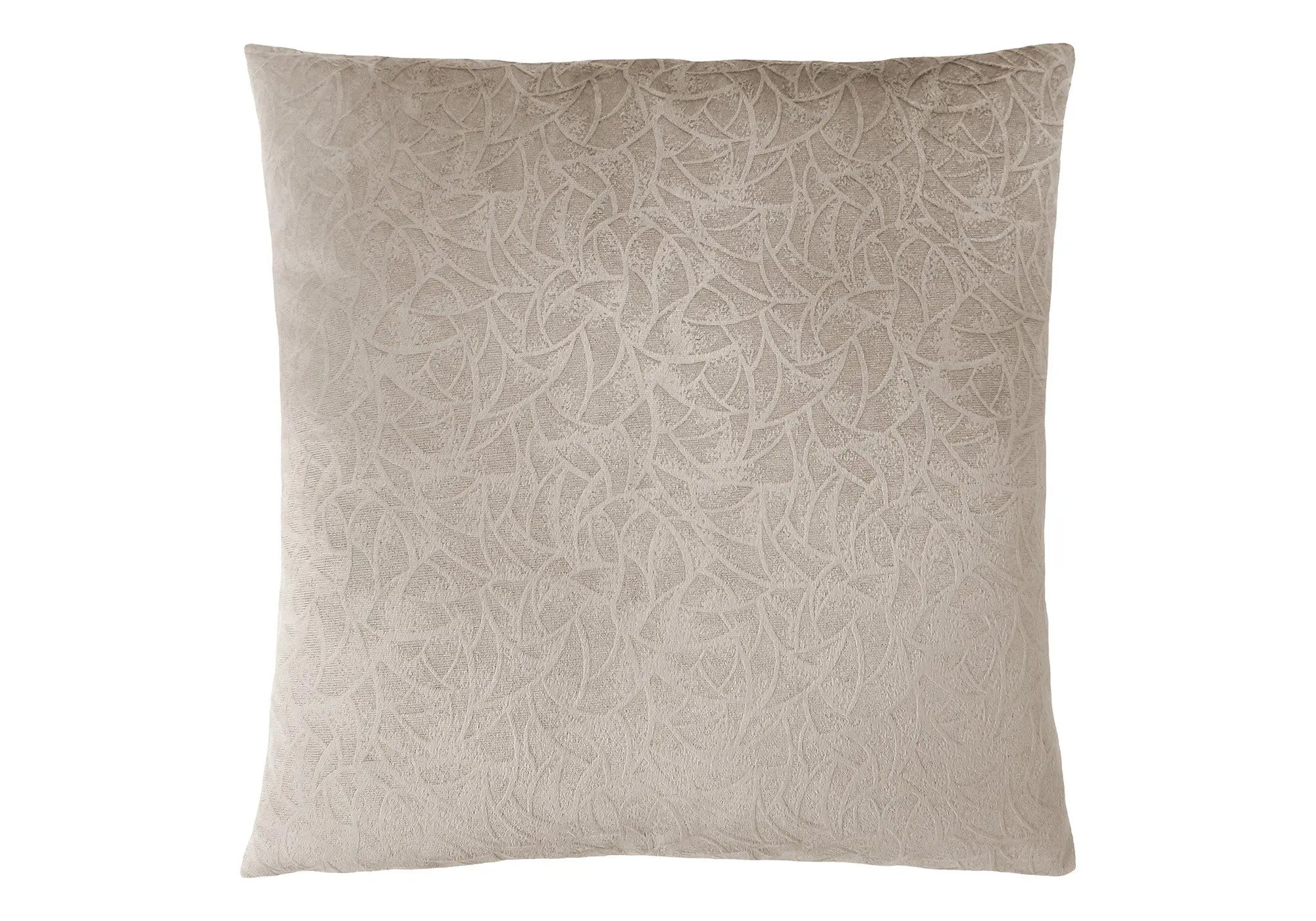 18" X 18" Taupe Velvet Polyester Abstract Zippered Pillow Homeroots Home Decor