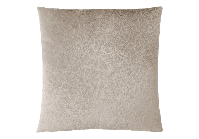 18" X 18" Taupe Velvet Polyester Abstract Zippered Pillow Homeroots Home Decor