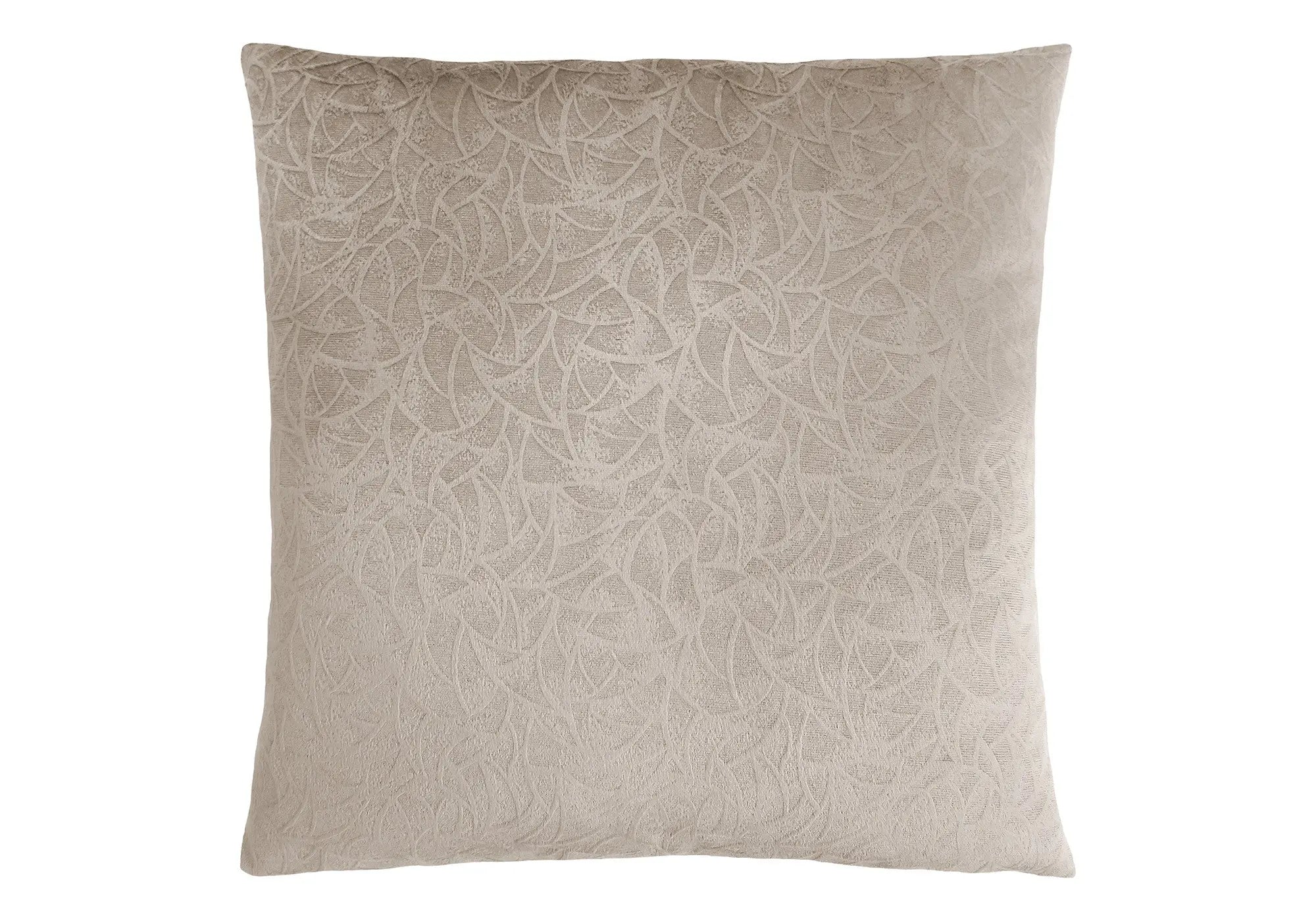 18" X 18" Taupe Velvet Polyester Abstract Zippered Pillow Homeroots Home Decor