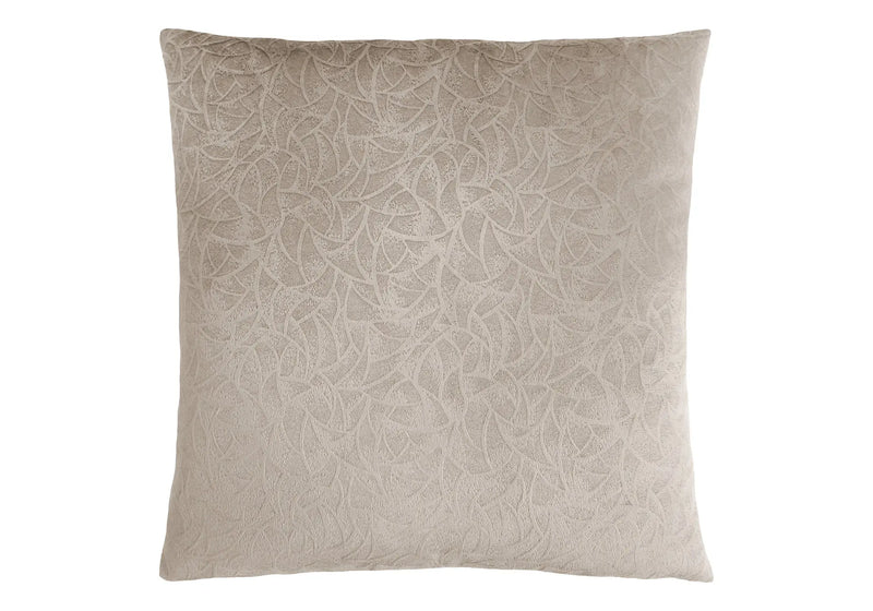 18" X 18" Taupe Velvet Polyester Abstract Zippered Pillow Homeroots Home Decor
