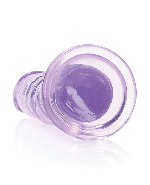 Shots Realrock Crystal Clear 8" Straight Dildo W/suction Cup - Purple - GreatEagleInc