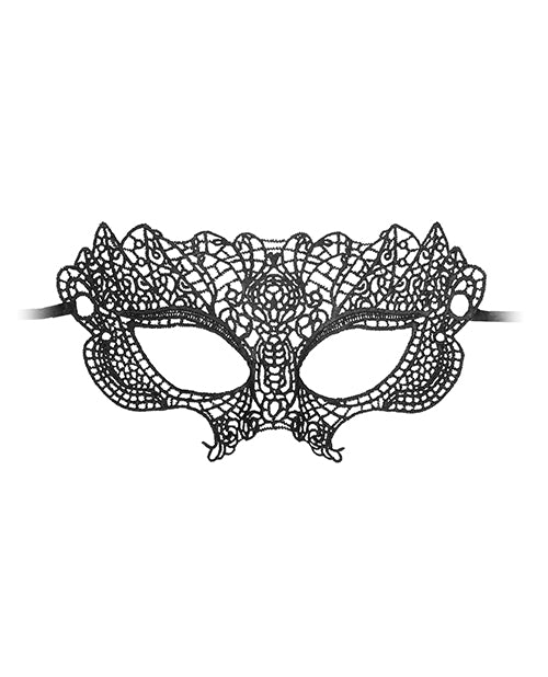 Shots Ouch Black & White Lace Eye Mask - GreatEagleInc