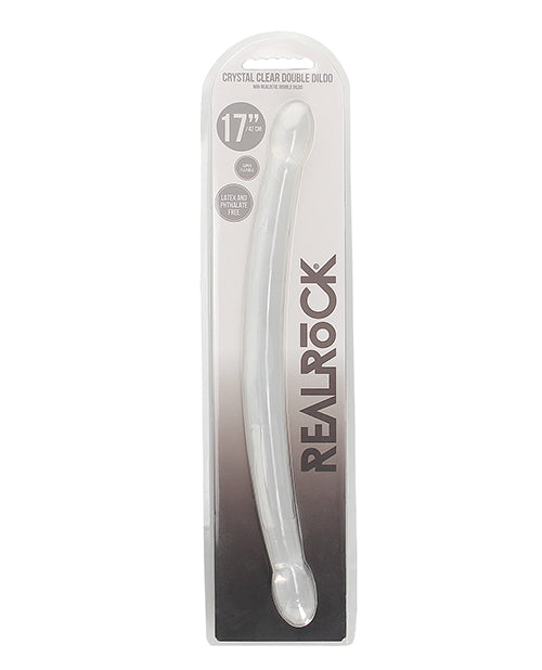 Shots Realrock Crystal Clear 17" Double Dildo - GreatEagleInc