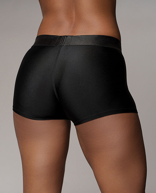 Shots Ouch Vibrating Strap On Boxer - Black - GreatEagleInc