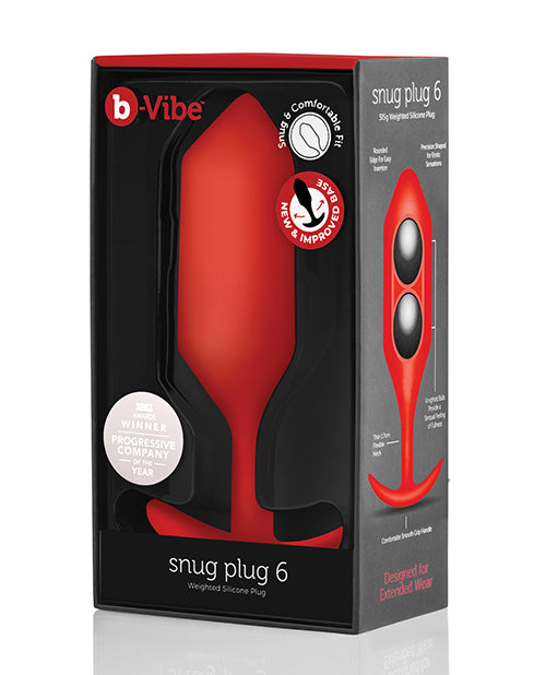 B-vibe Weighted Snug Plug 6 - .515 G Black