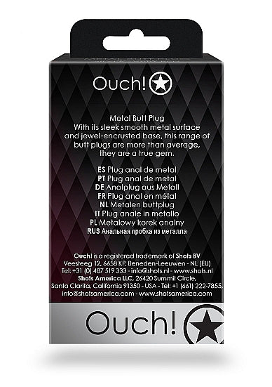 Heart Gem Butt Plug Small Silver Rubellite Pink - GreatEagleInc