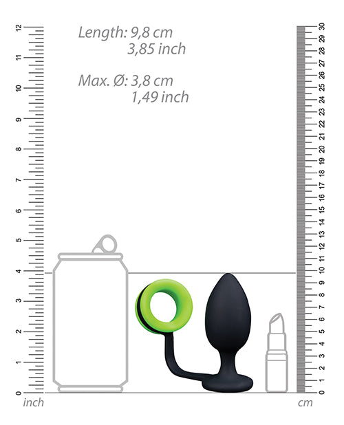 Shots Ouch Butt Plug W/cock Ring - Glow In The Dark - GreatEagleInc