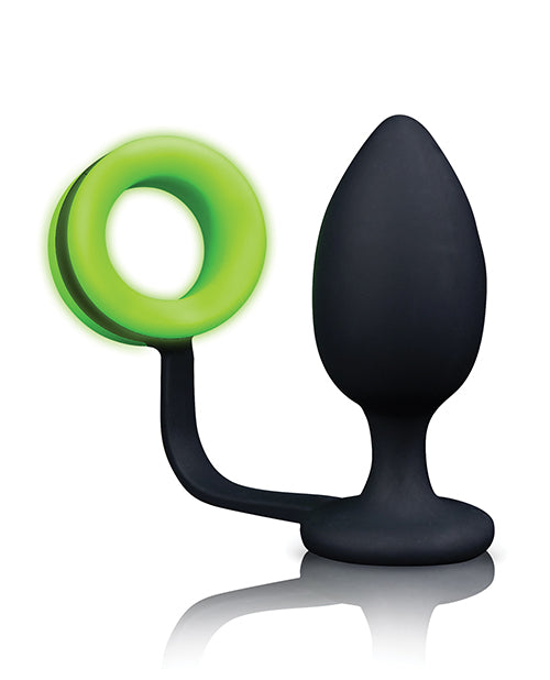 Shots Ouch Butt Plug W/cock Ring - Glow In The Dark - GreatEagleInc
