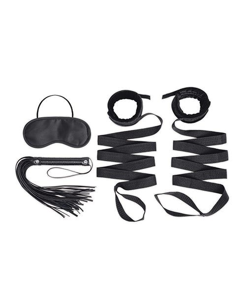 Lux Fetish 4 Pc Bondage Strap & Flogger Kit - GreatEagleInc