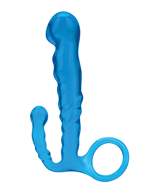 Blue Line C & B 4.5" Beginners Prostate Massager - Jelly Blue - GreatEagleInc