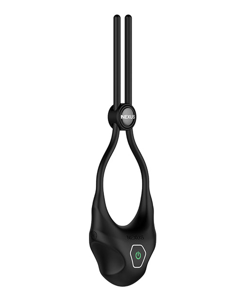 Nexus Forge Single Lasso Vibrating Cock Ring - Black - GreatEagleInc