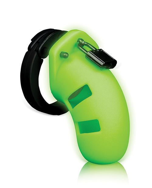 Shots Ouch 3.5" Model 20 Cock Cage - Glow In The Dark - GreatEagleInc