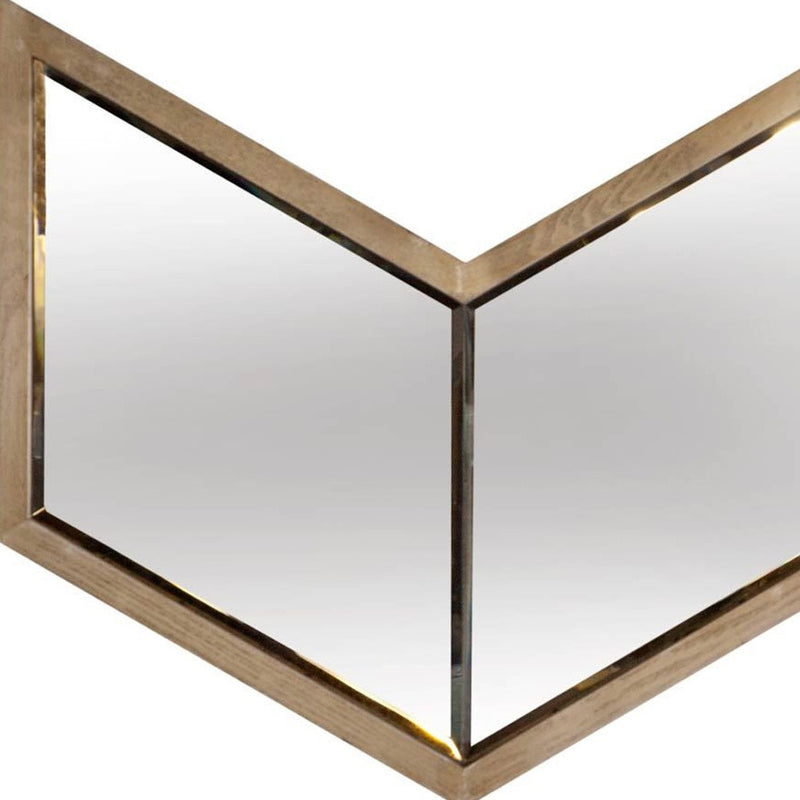 23" Natural Novelty Wood Framed Accent Mirror - Bed & Bath