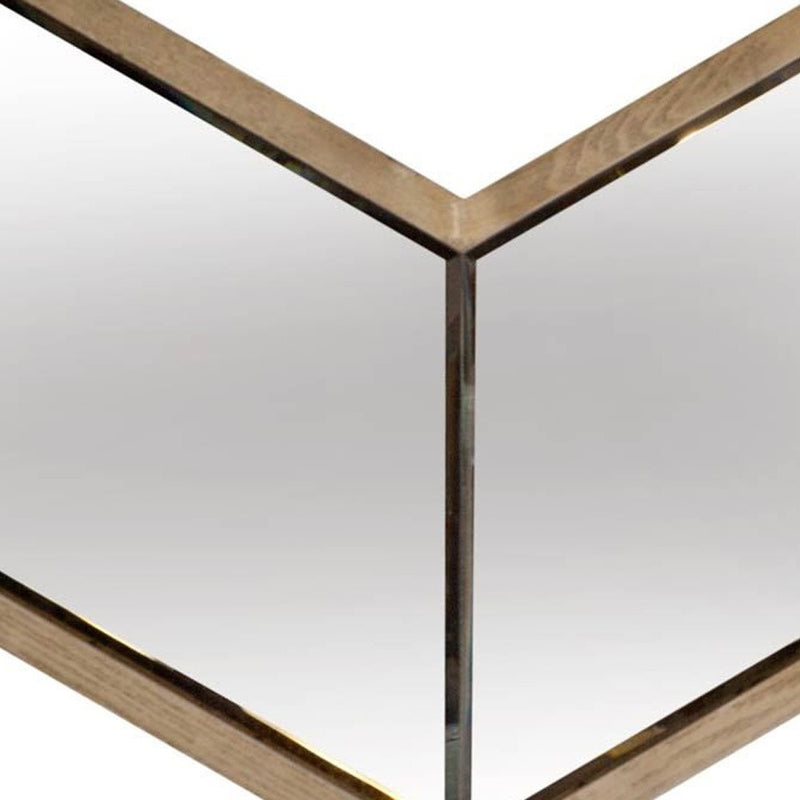 23" Natural Novelty Wood Framed Accent Mirror - Bed & Bath