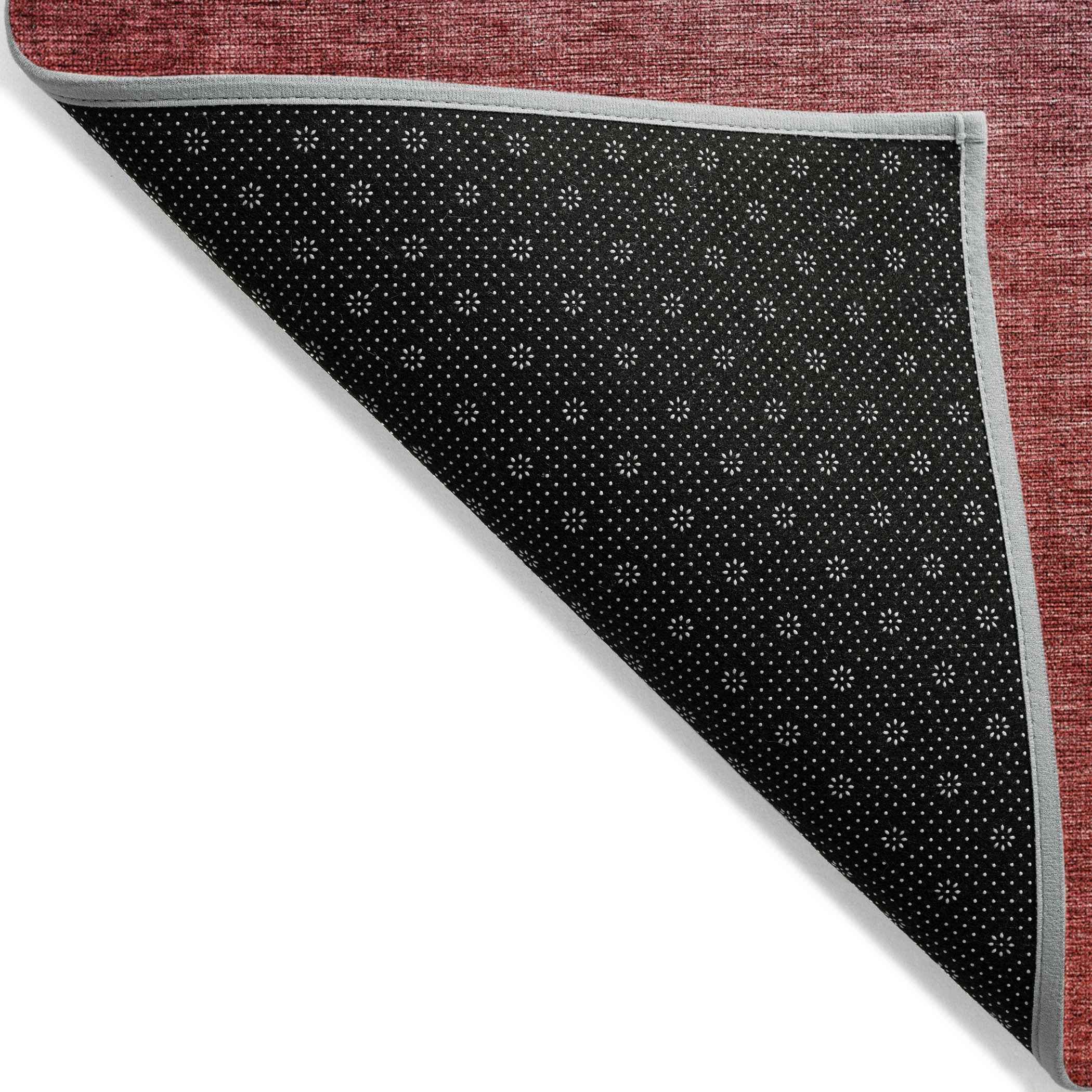 3' X 5' Navy Blue Red And Eggplant Ombre Washable Indoor Outdoor Area Rug