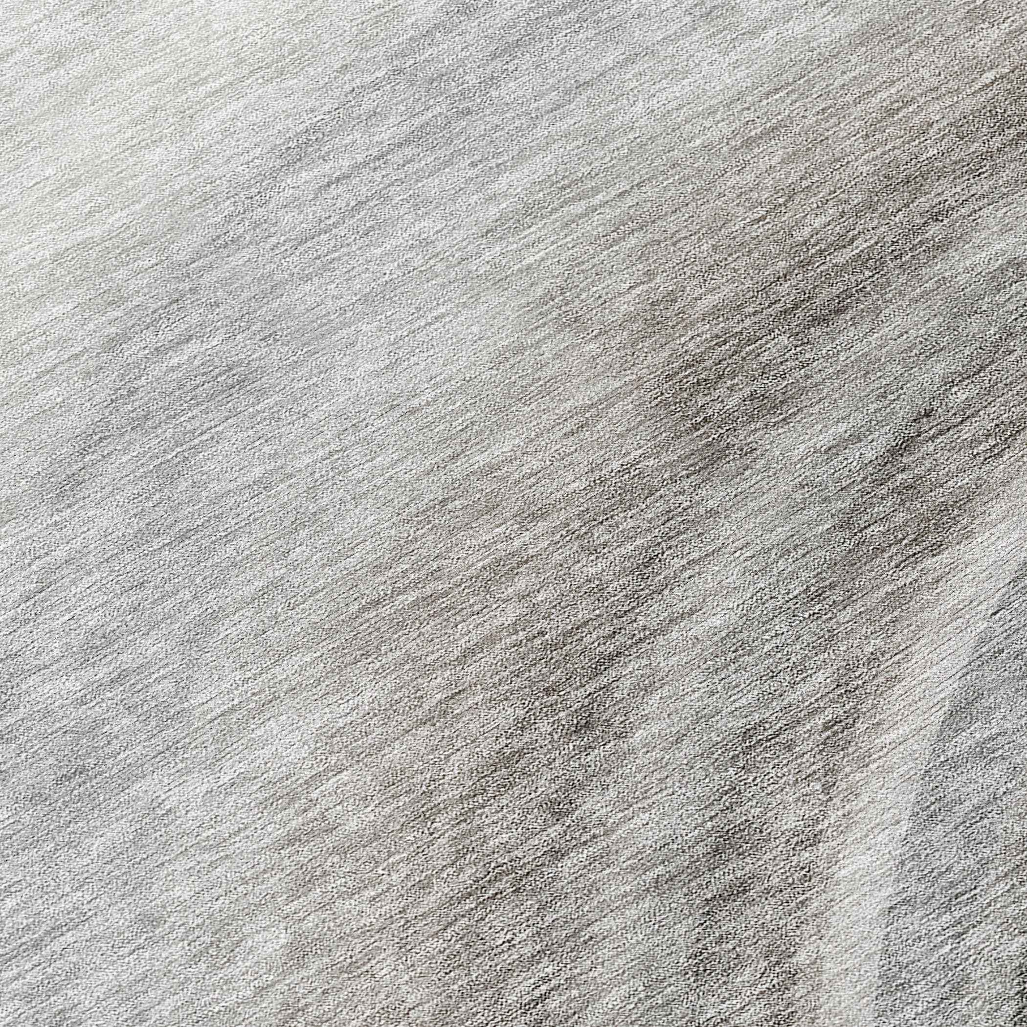 8' Gray Silver And Beige Round Abstract Washable Indoor Outdoor Area Rug