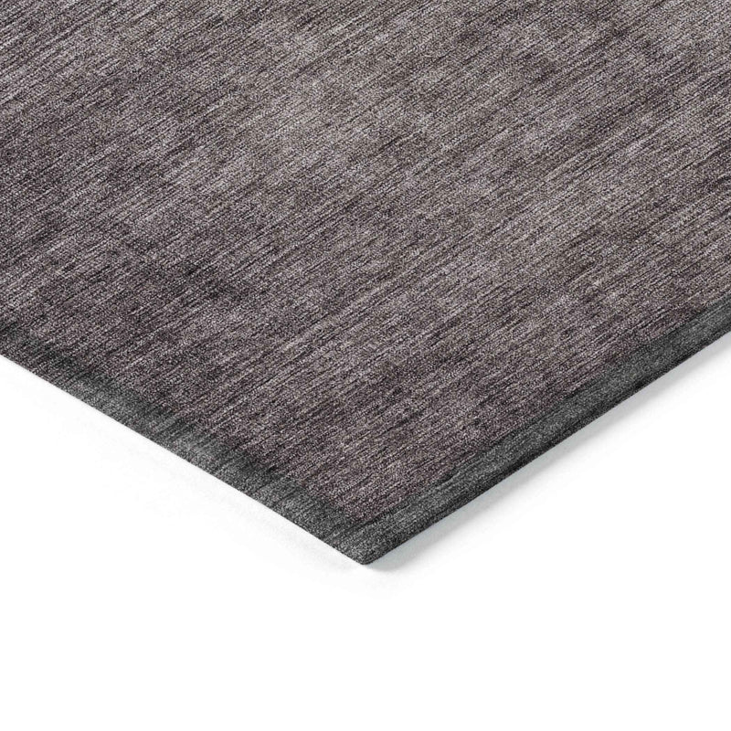 9' X 12' Gray Charcoal And Brown Ombre Washable Indoor Outdoor Area Rug