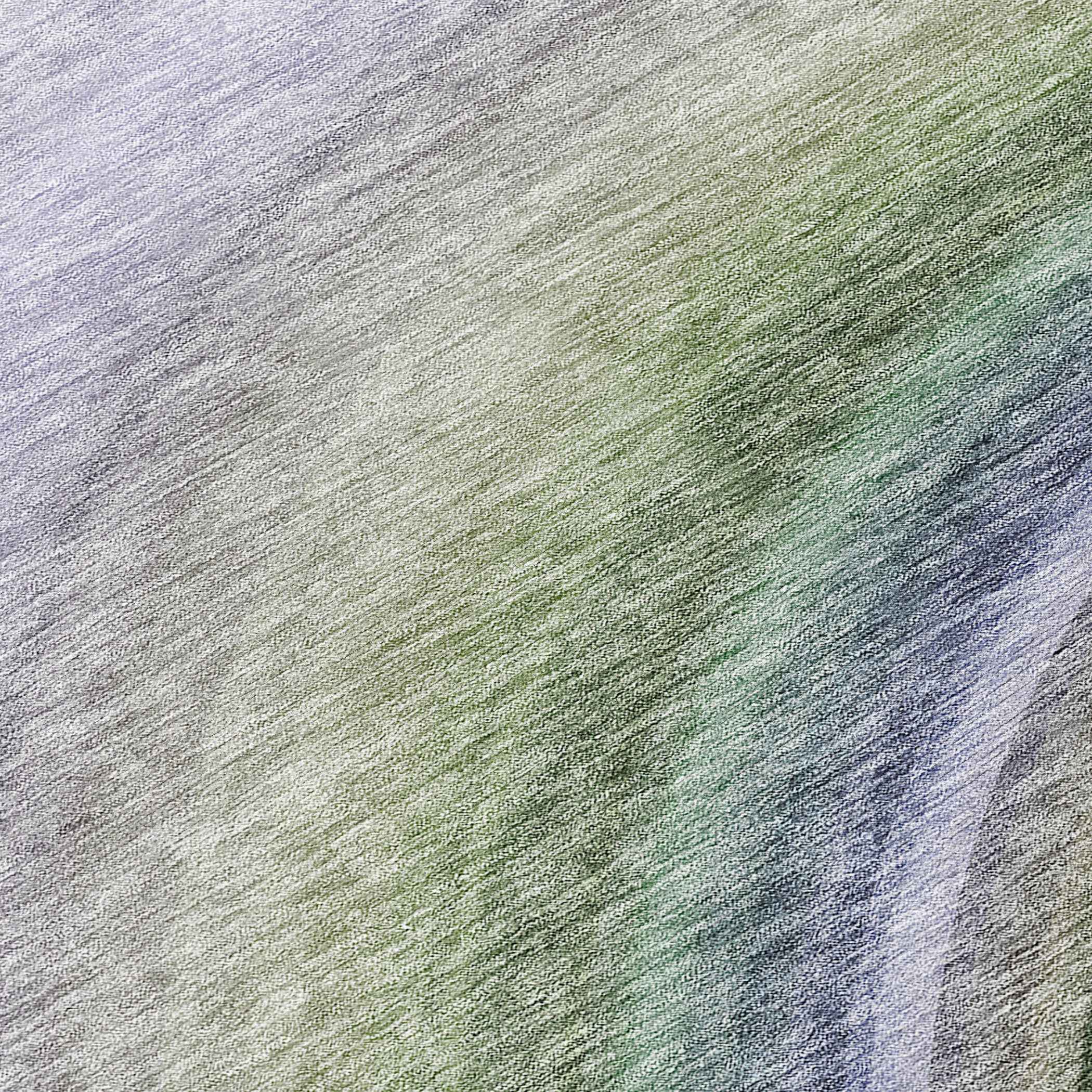 8' Teal Blue Artichoke Green And Green Round Abstract Washable Indoor Outdoor Area Rug