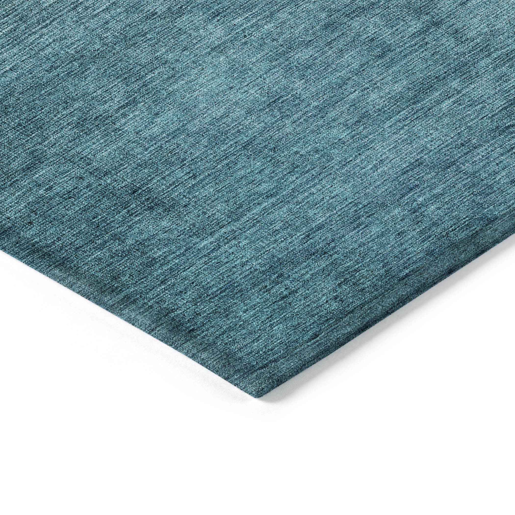3' X 5' Brown Blue And Taupe Ombre Washable Indoor Outdoor Area Rug