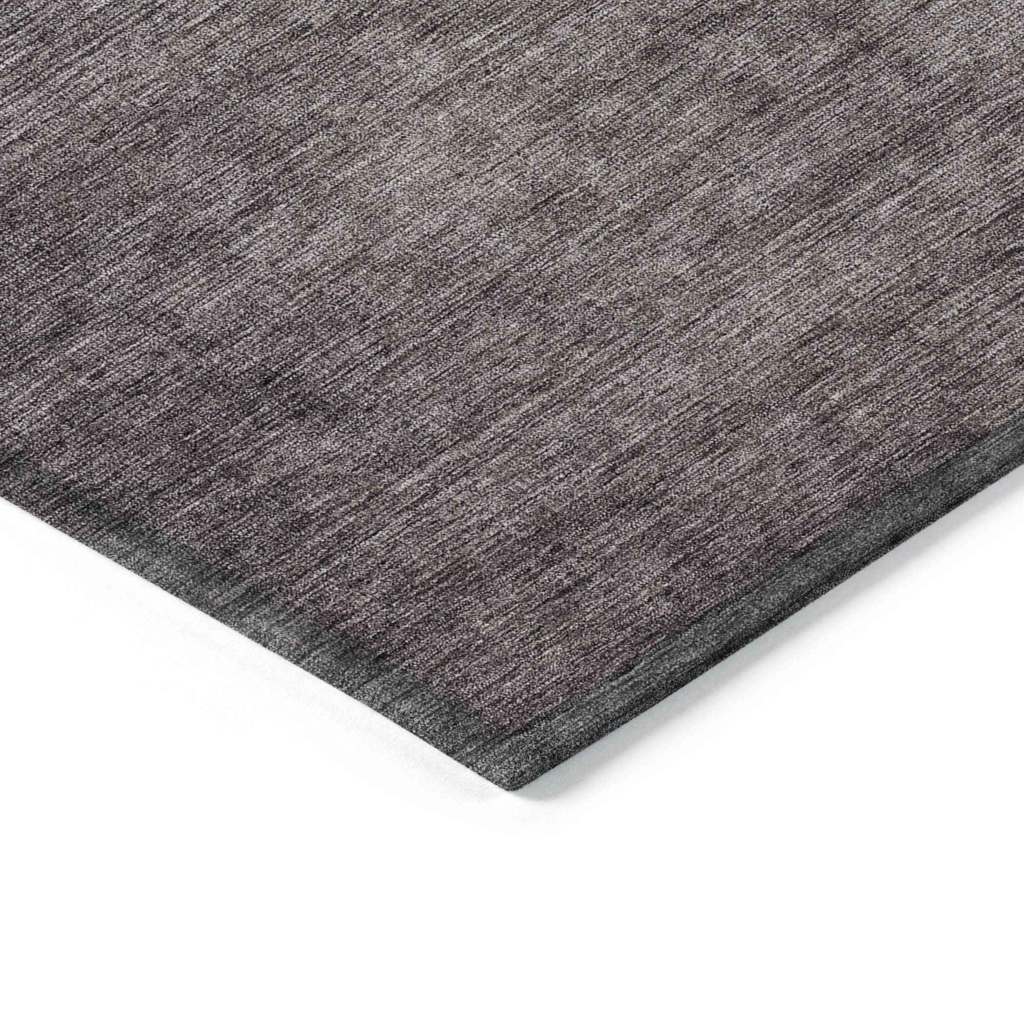 10' X 14' Gray Charcoal And Brown Ombre Washable Indoor Outdoor Area Rug