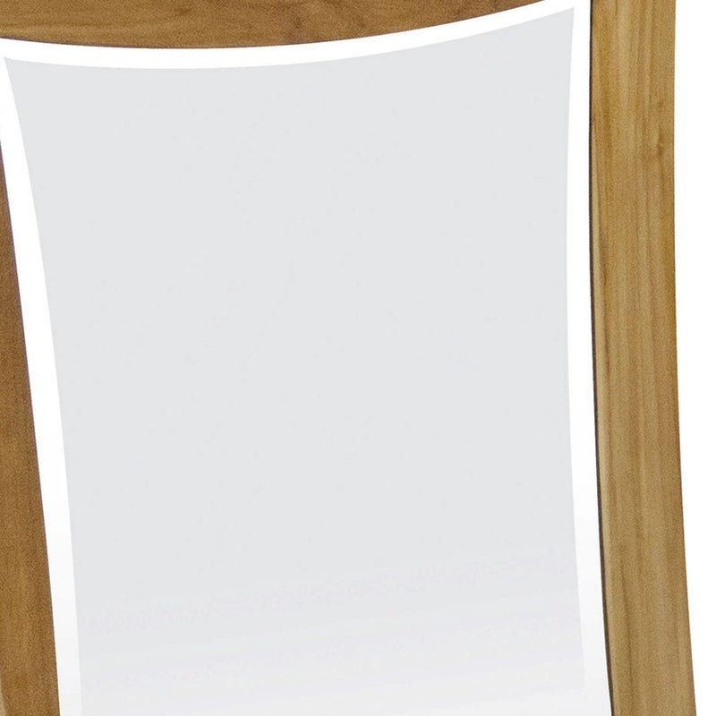35" Brown Abstract Wood Framed Bathroom Vanity Mirror - Bed & Bath