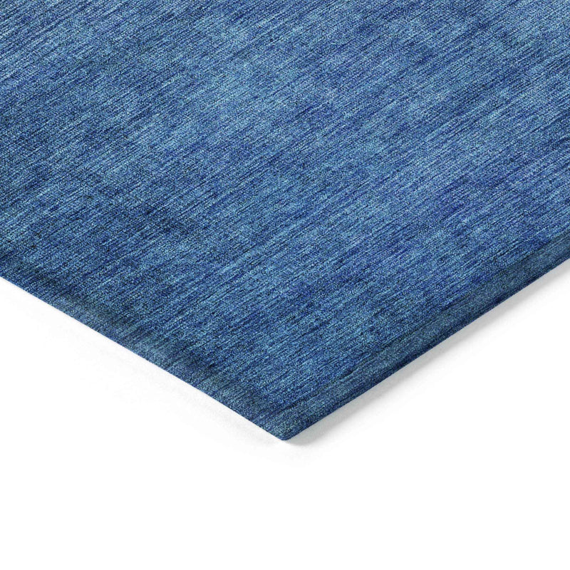 10' X 14' Olive Green Blue And Navy Blue Ombre Washable Indoor Outdoor Area Rug