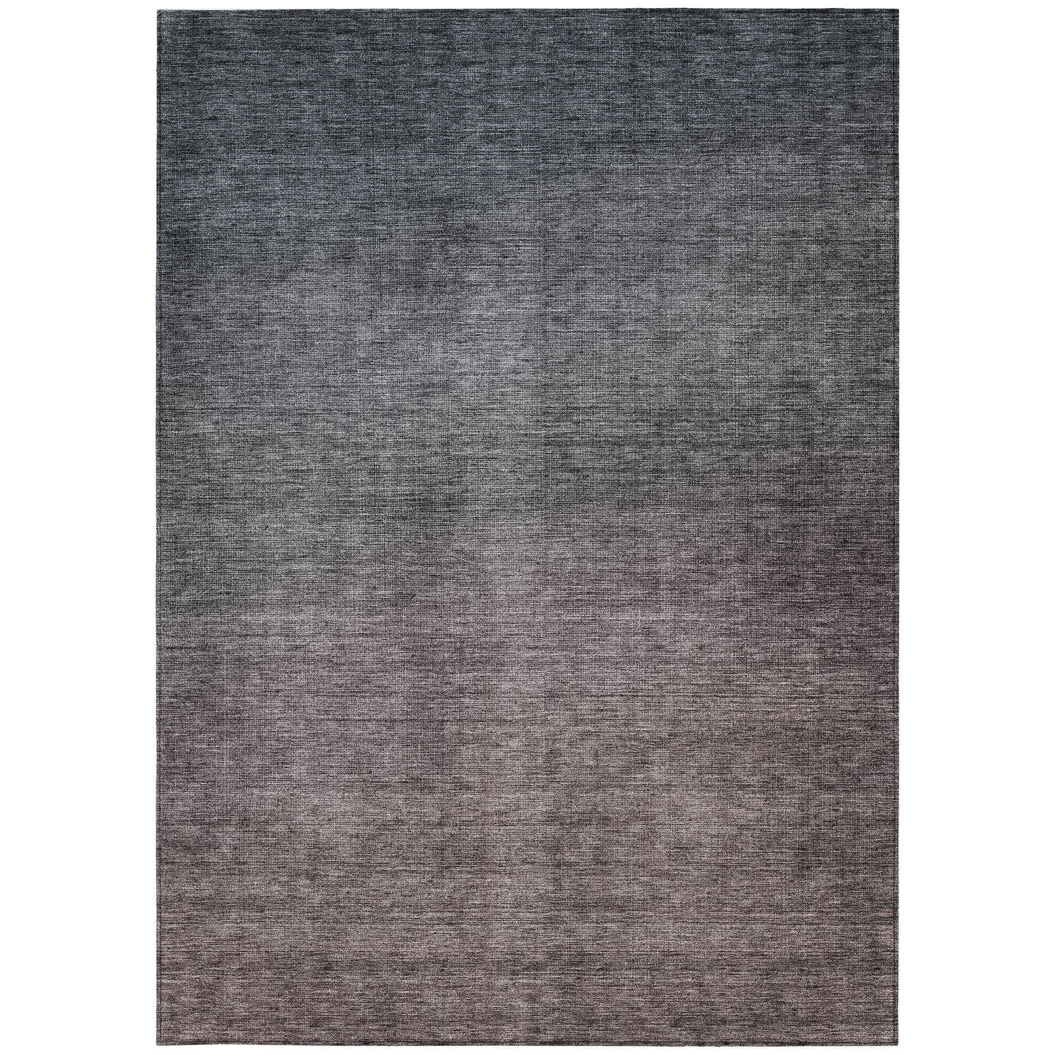3' X 5' Gray Charcoal And Brown Ombre Washable Indoor Outdoor Area Rug